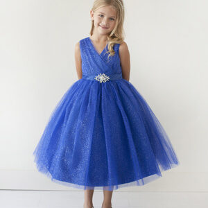 Tip Top Children's Party Dress in Bright Blue Tulle