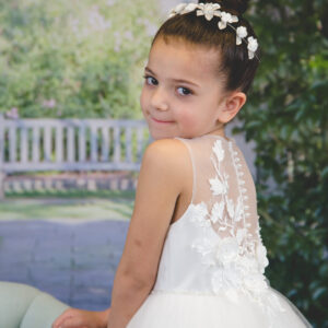 Princess Daliana Children's Communion Dress in White