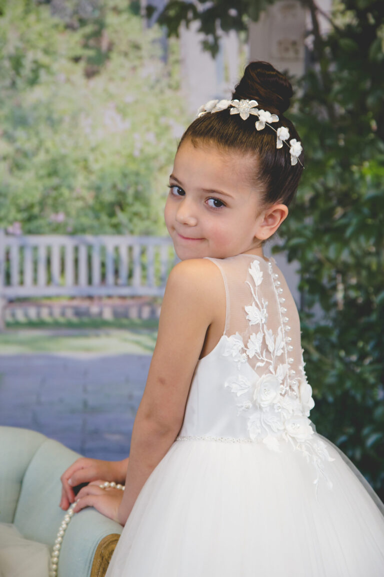 Princess Daliana Children's Communion Dress in White