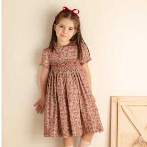 Luli & Me Granberry floral smock dress