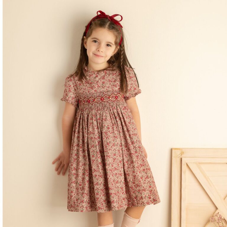 Luli & Me Granberry floral smock dress