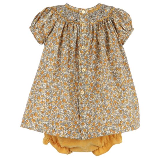 Luli & Me Honey Mustard Smock Bishop - Image 3