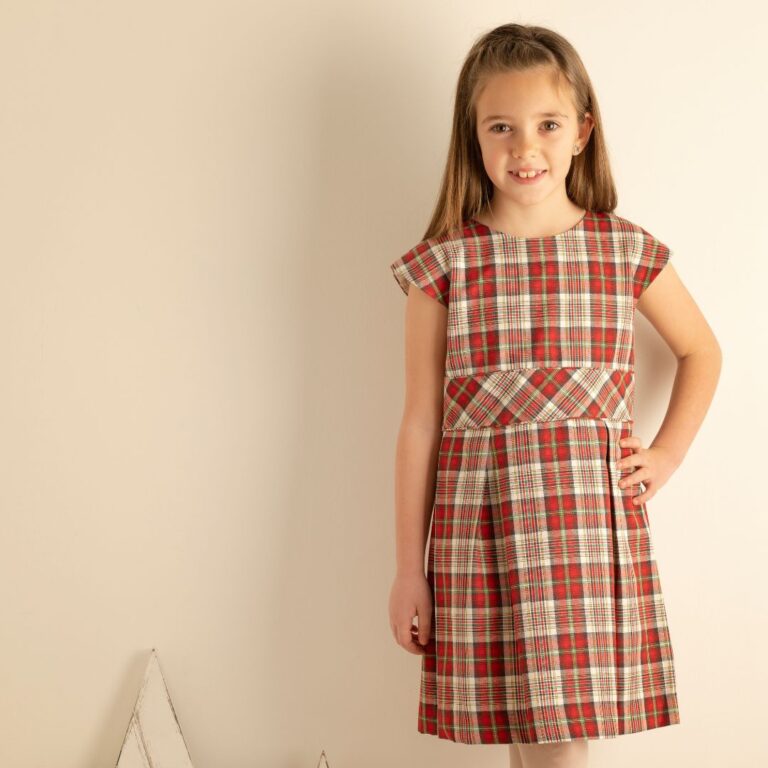 Luli & Me Stuart Plaid Tabs Girl Dress