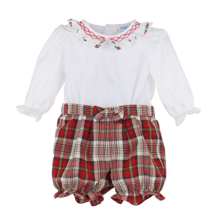 Luli & Me Stewart Plaid Girl Set