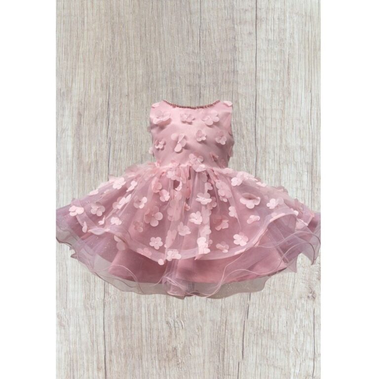 3D Daisy Tulle Flower Baby Dress