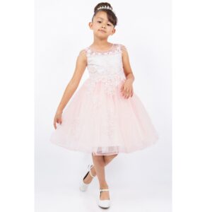 Cinderella illusion Beads Flower Girl Top With