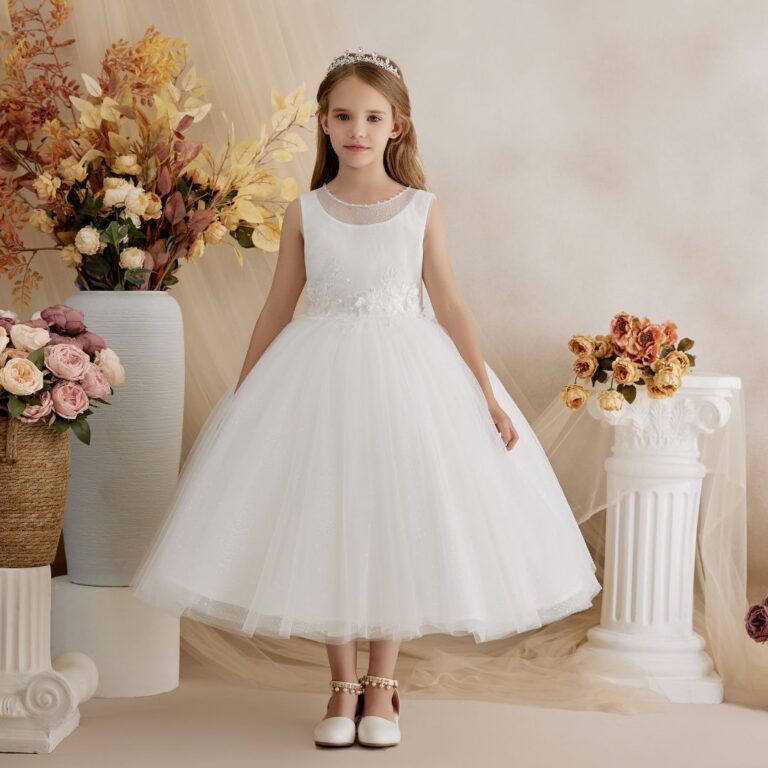 Princess Daliana Long Off White Communion Dress