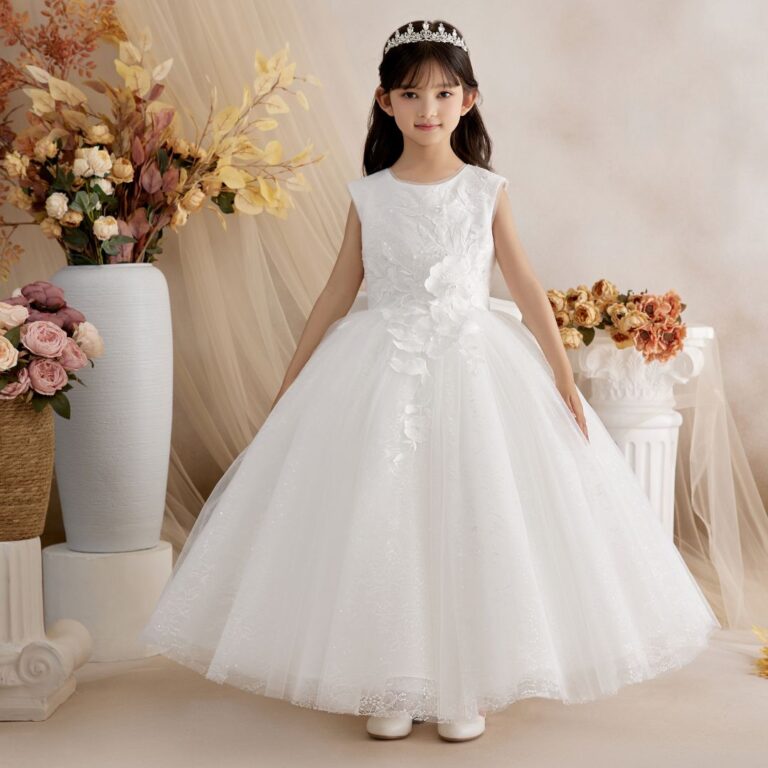 Princess Daliana Long Off White Communion Dress