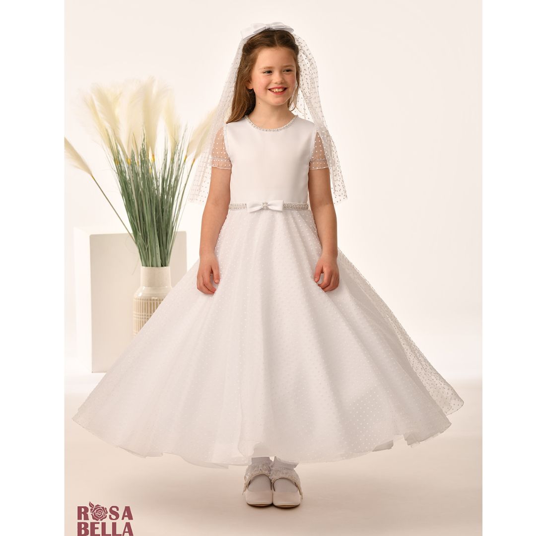 Sweetie Pie White Elegant Communion Dress