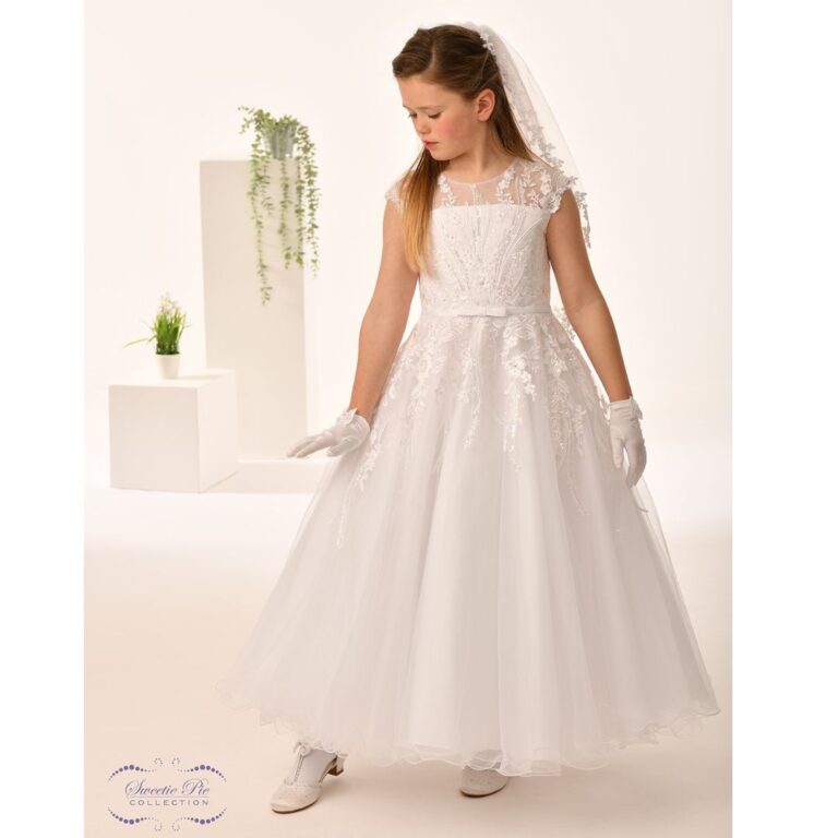 Sweetie Pie Long White Communion Dress