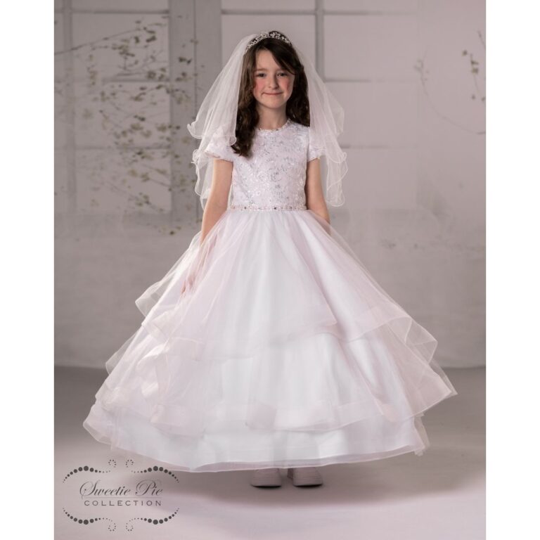 Sweetie Pie Long White Communion Dress