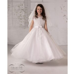Sweetie Pie Long White Communion Dress