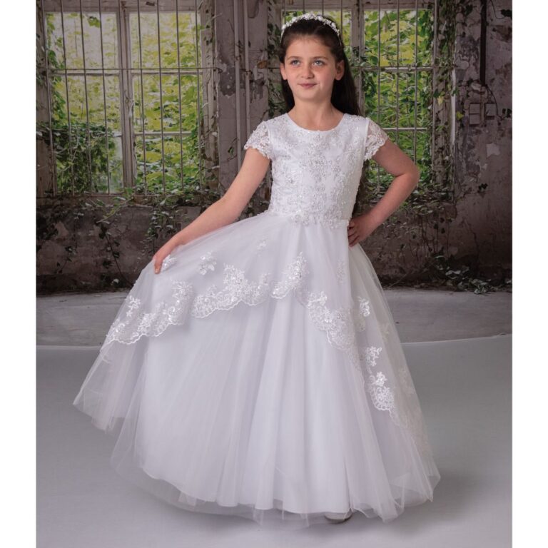 Sweetie Pie Long White Communion Dress