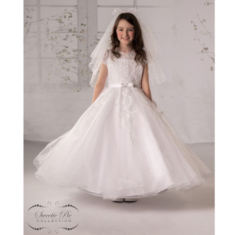 Sweetie Pie Long White Communion Dress