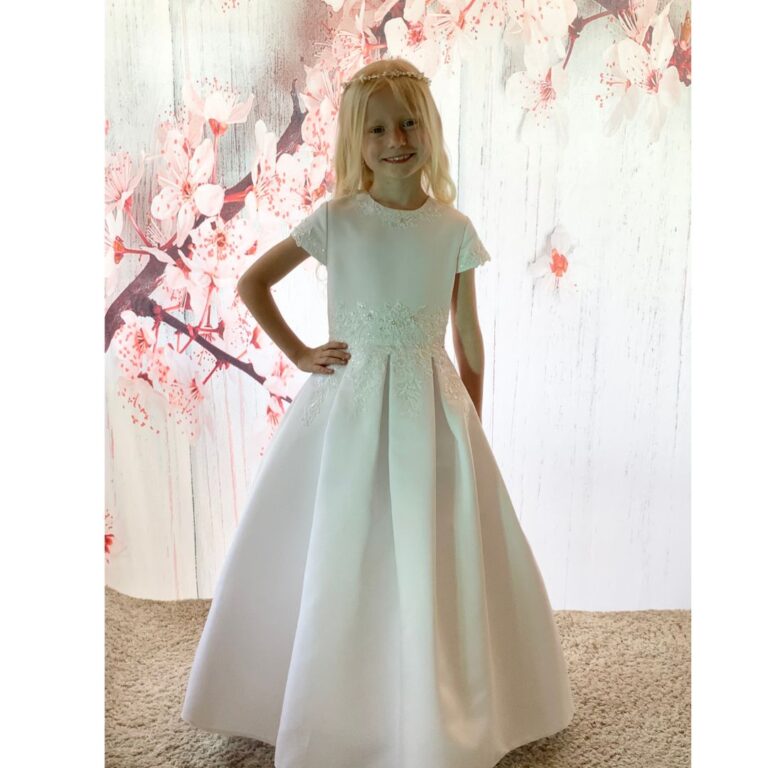 sweetie pie white elegant communion dress