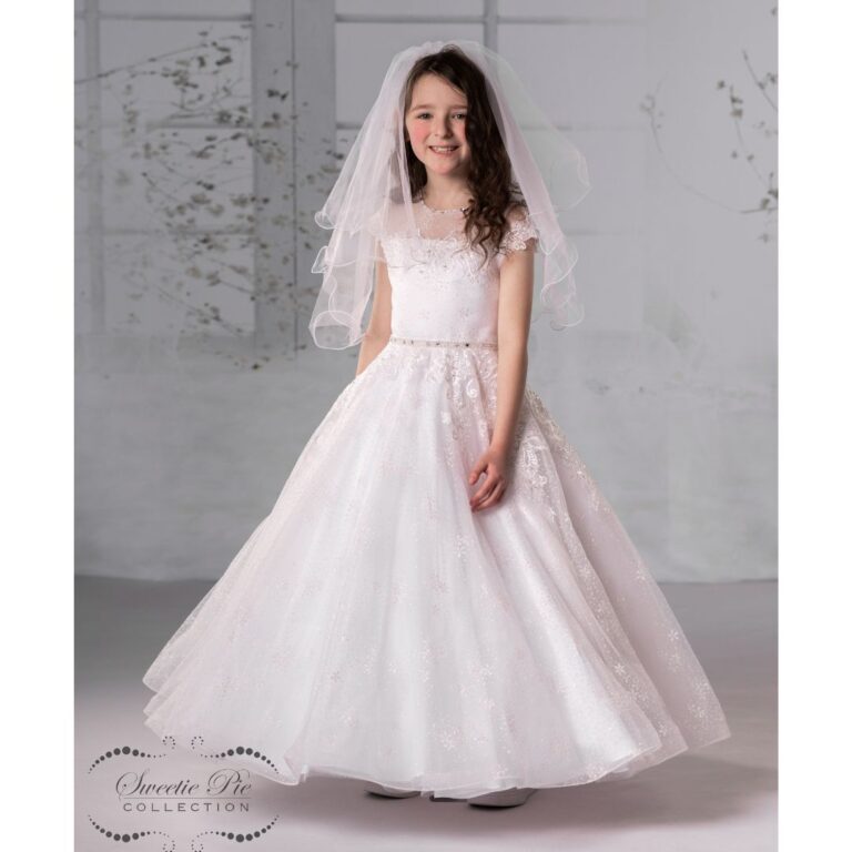 Sweetie Pie Long White Communion Dress