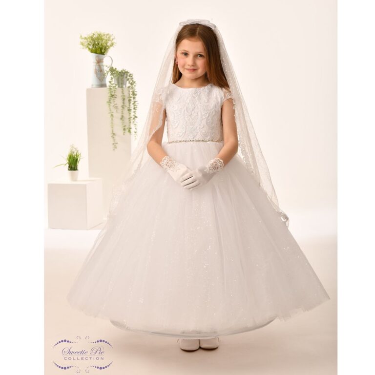Sweetie Pie Long White Communion Dress