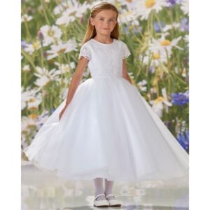 Joan Calabrese - Communion Dress with Lace and Tulle