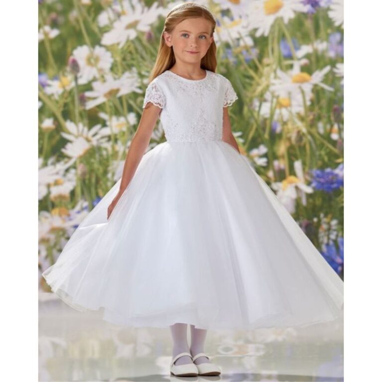 Joan Calabrese - Communion Dress with Lace and Tulle