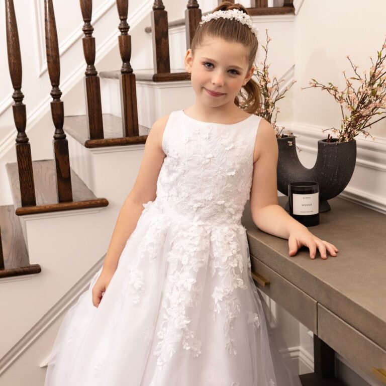 Joan Calabrese - Floral Communion Dress