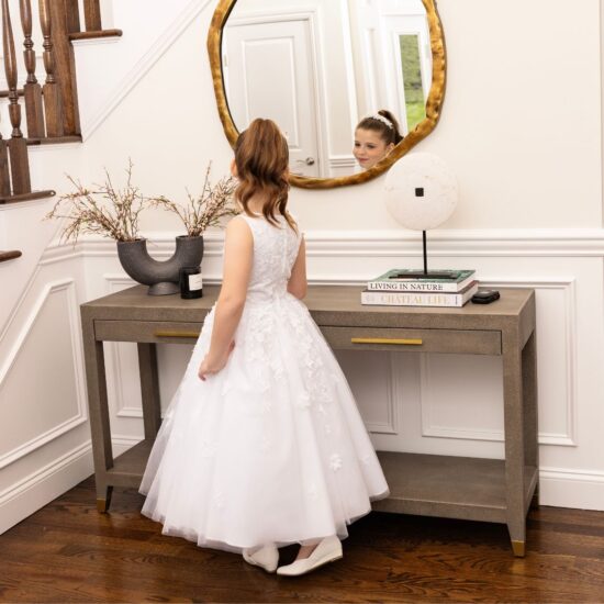 Joan Calabrese - Floral Communion Dress