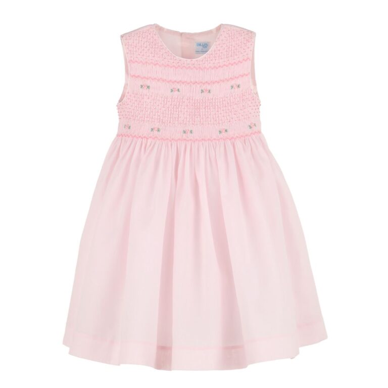 Luli & Me - Pink Embroidered Dress