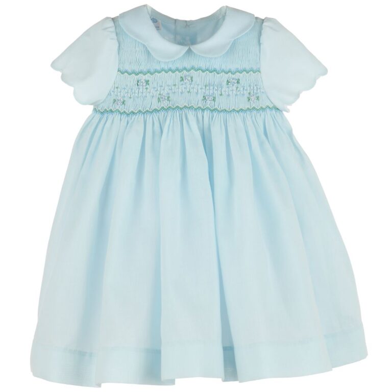 Luli and Me Enchanting Smock Dress, Blue