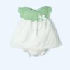 Mac Illusion - Baby Dress With Knit Detail In Green