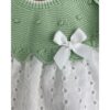 Mac Illusion - Baby Dress With Knit Detail In Green