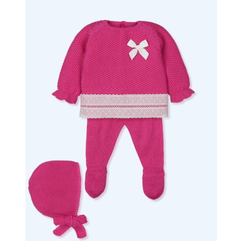 Mac Illusion - Baby Knitted Set in Fuchsia