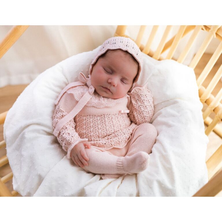 Mac Illusion - Baby knit set in powder pink tone