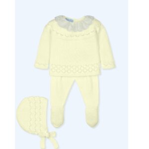 Mac Illusion - Knitted baby set in Cream Yellow tone