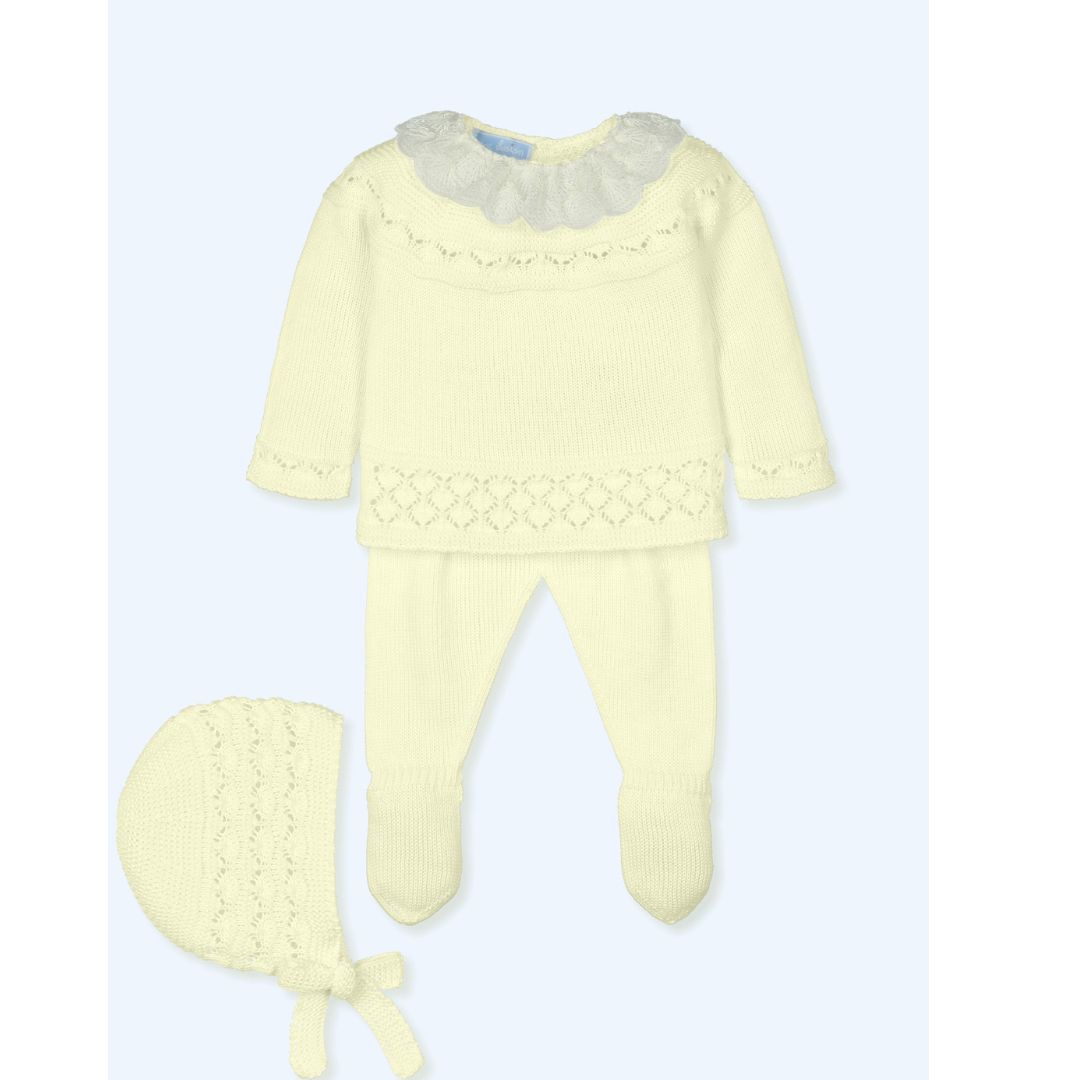 Mac Illusion - Knitted baby Set in Cream Yellow Tone