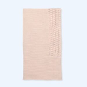 Mac Illusion - Openwork knit baby Blanket In Nude Color