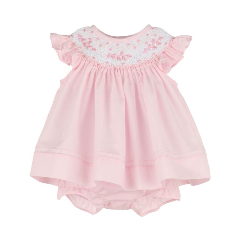 Luli & Me - Dress and Bloomers Set in Pastel Pink
