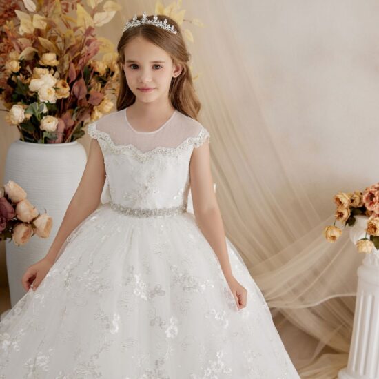 Princess Daliana - Lace and Tulle Communion Dress