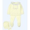 Mac Illusion Pink Knit Set with Ruffle Collar for Baby