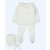 Mac Illusion Pink Knit Set with Ruffle Collar for Baby