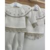 Mac Illusion White and Beige Knit Baby Set with Hat