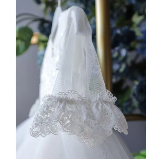Teter Warm – White Christening Dress with Lace and Tulle