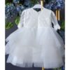 Teter Warm – White Christening Dress with Lace and Tulle