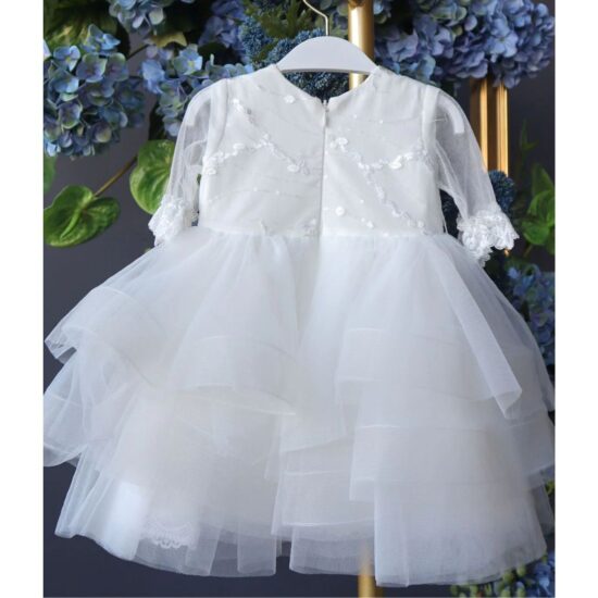 Teter Warm – White Christening Dress with Lace and Tulle