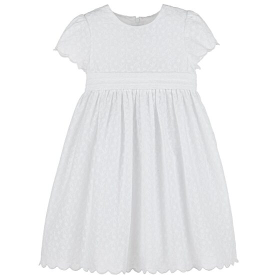 Classic White Dress with Embroidery – Luli and Me