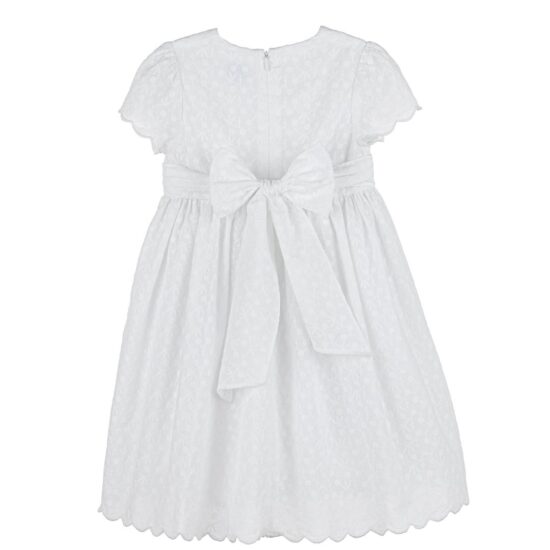 Classic White Dress with Embroidery – Luli and Me