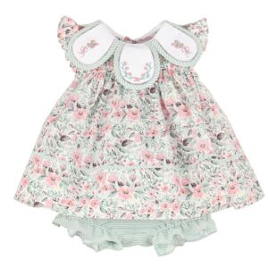 Floral Dress with Embroidered Collar – Sophie and Lucas