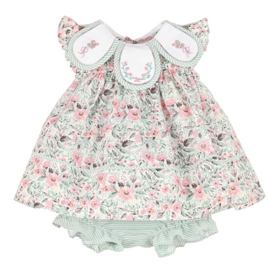 Floral Dress with Embroidered Collar – Sophie and Lucas