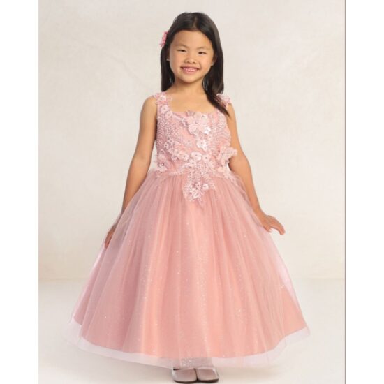 Flower Girl Dress with Bows on the Shoulders – Tip Top