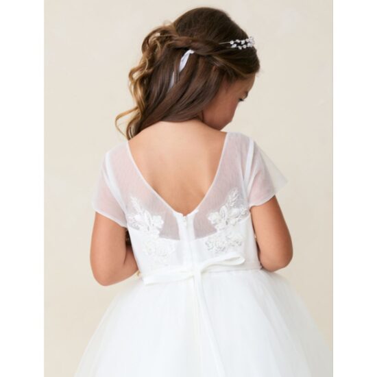Flower Girl Tip Top Dress with Embroidered Bodice