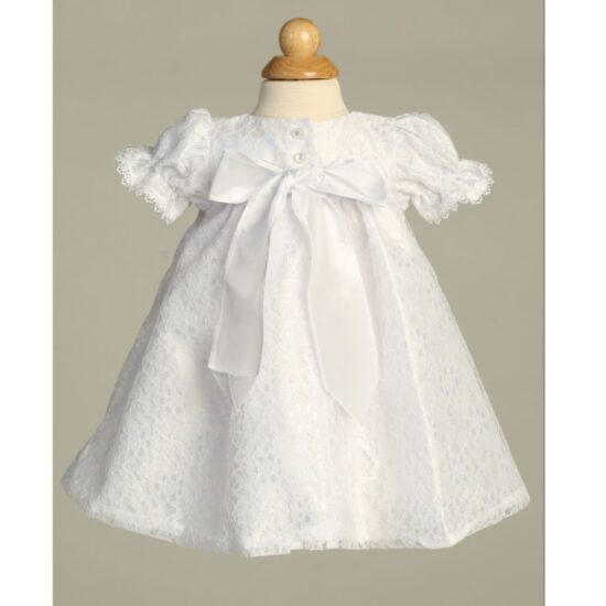 Lito - Lace Christening Dress with Bonnet