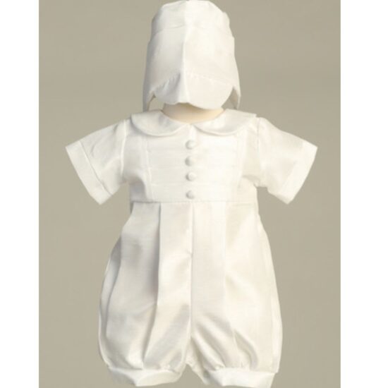 Lito Shantung romper with matching hat
